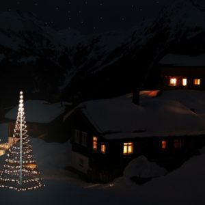 Montejaur Vlaggenmast Kerstverlichting 1000 LED 3D Warmwit