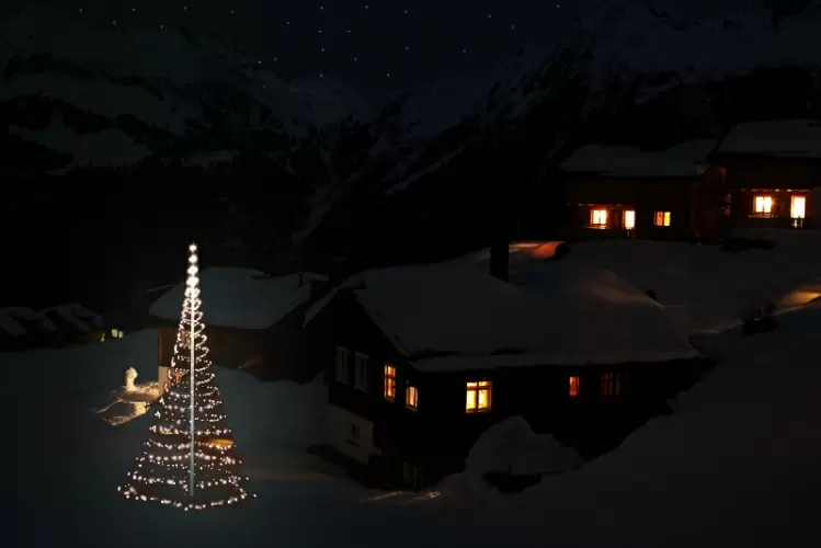Montejaur Vlaggenmast Kerstverlichting 1000 LED 3D Warmwit