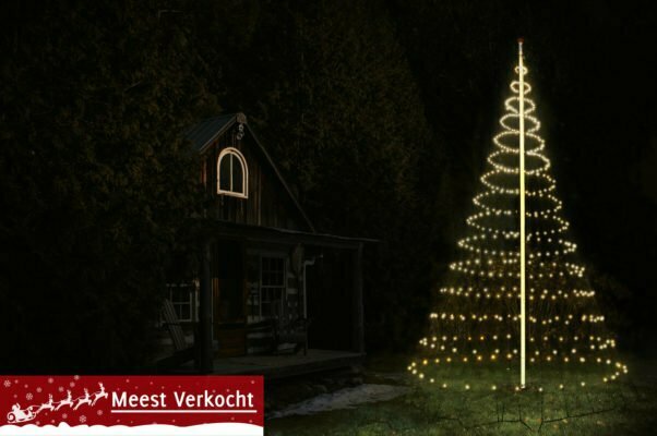 Vlaggenmast Kerstverlichting 600 LED 3D Warmwit