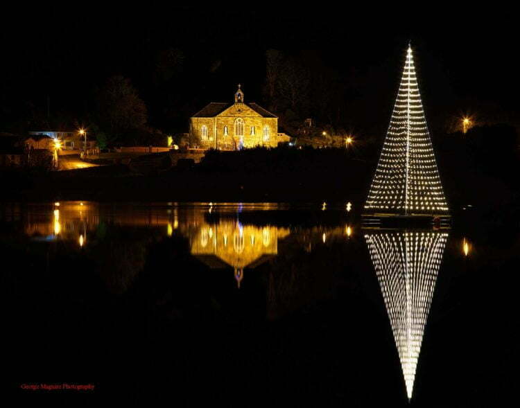 Vlaggenmast Kerstverlichting