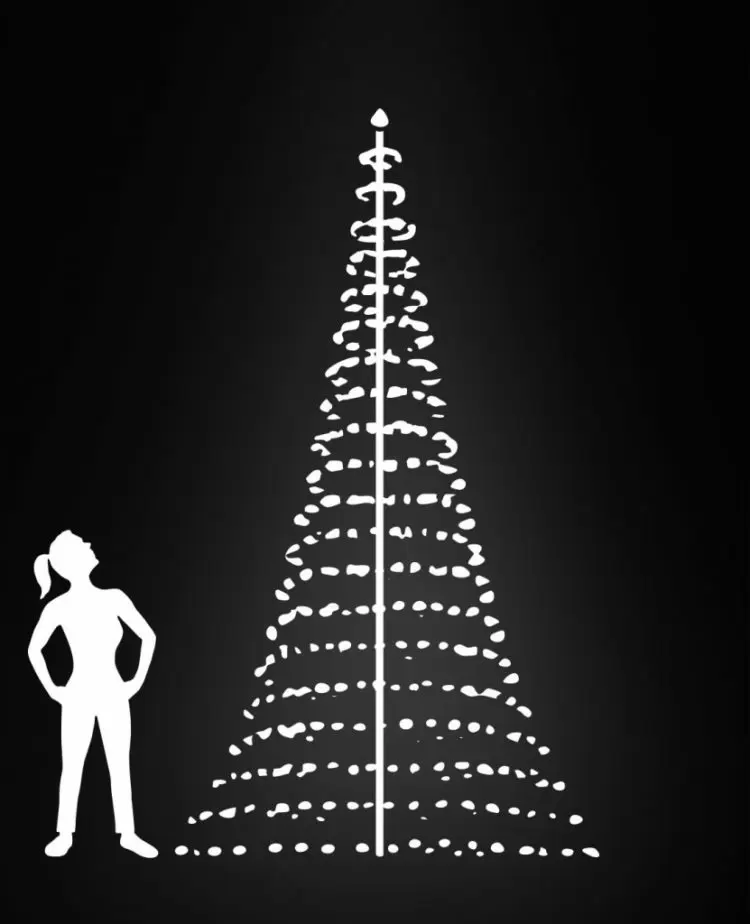 vlaggenmast kerstverlichting 4 meter