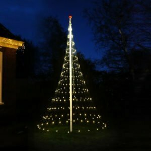 Vlaggenmast Kerstverlichting 400 LED 3D Warmwit