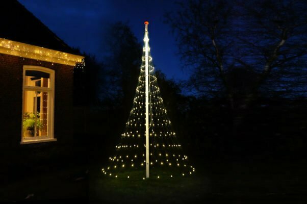 Vlaggenmast Kerstverlichting 400 LED 3D Warmwit