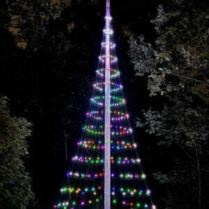 Vlaggenmast Kerstverlichting Multicolor 600 LED 3D RGB